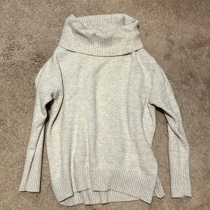 tan cowl neck/turtle neck sweater